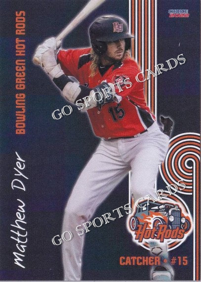 2022 Bowling Green Hot Rods Matthew Matt Dyer