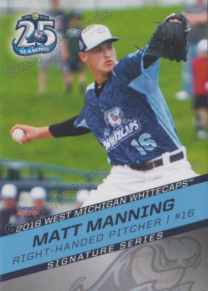 2018 West Michigan Whitecaps Matt Manning