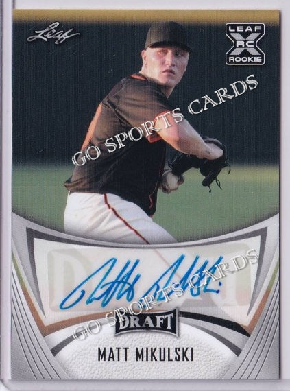 2021 Leaf Draft BA-MM6 Matt Mikulski XRC Autograph