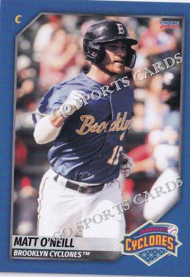 2022 Brooklyn Cyclones Matt O'Neill – Go Sports Cards