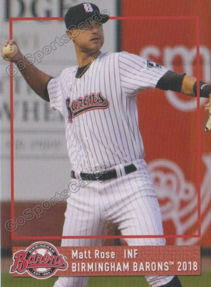 2018 Birmingham Barons Matt Rose