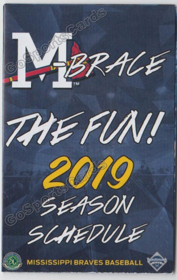 2019 Mississippi Braves Pocket Schedule