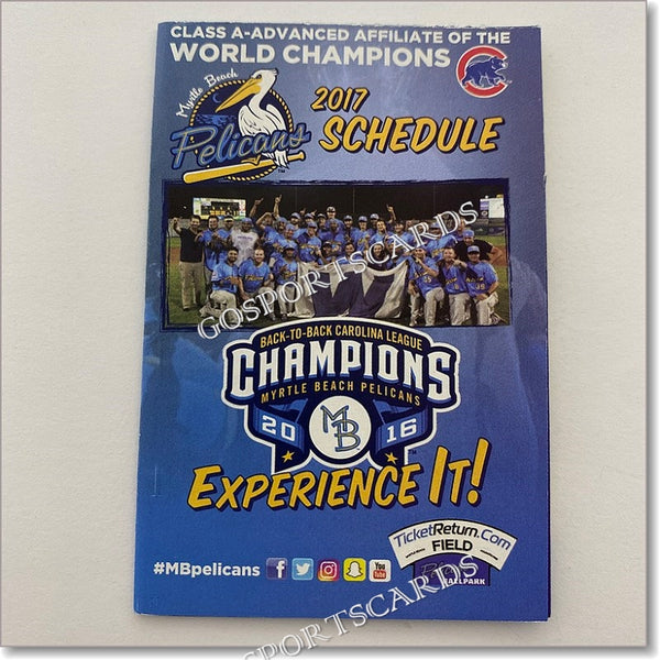 2017 Myrtle Beach Pelicans Pocket Schedule