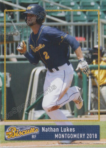 2018 Montgomery Biscuits Nathan Lukes