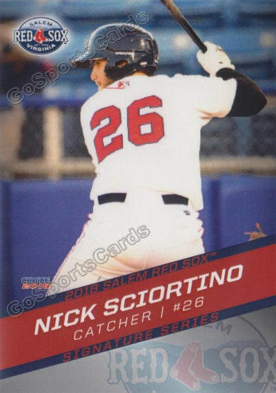 2018 Salem Red Sox Nick Sciortino