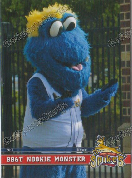 2017 State College Spikes Nookie Monster Mascot