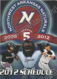 2012 Northwest Arkansas Naturals Pocket Schedule