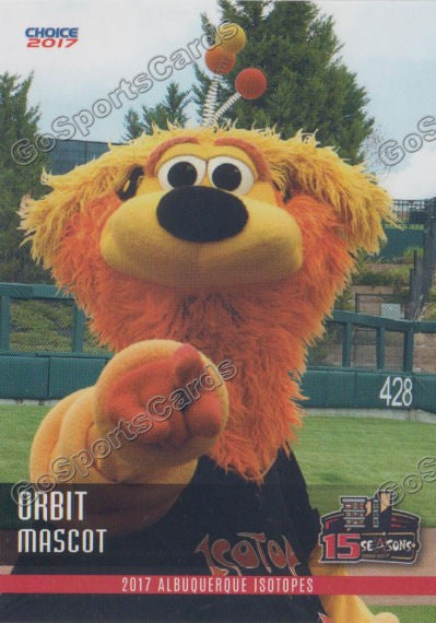 2017 Albuquerque Isotopes Orbit Mascot