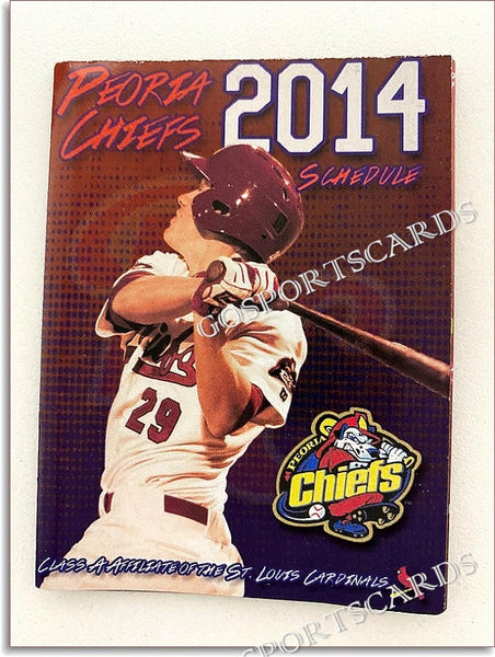 2014 Peoria Chiefs Pocket Schedule