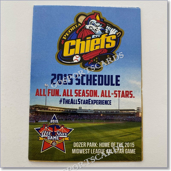 2015 Peoria Chiefs Pocket Schedule