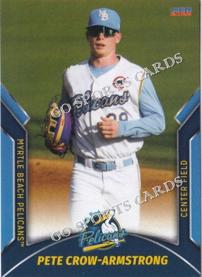 2022 Myrtle Beach Pelicans Pete Crow Armstrong