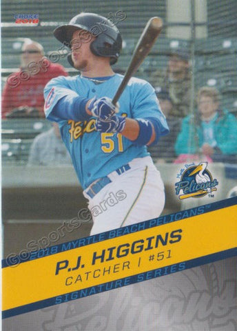 2018 Myrtle Beach Pelicans PJ Higgins