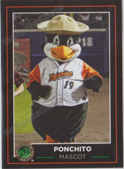 2019 Norfolk Tides Ponchito Mascot