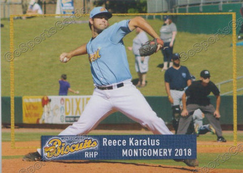 2018 Montgomery Biscuits Reece Karalus