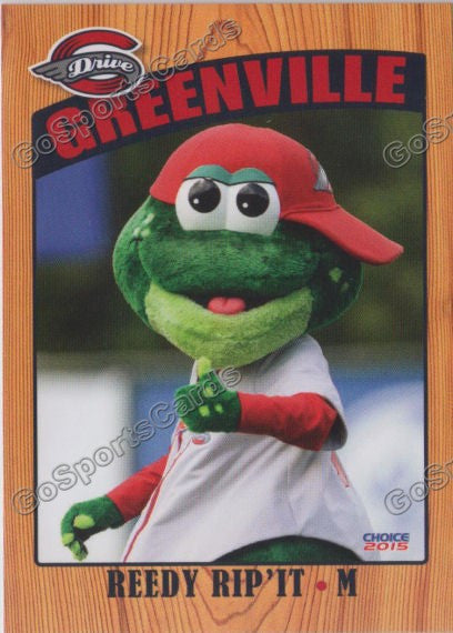 2015 Greenville Drive Reedy Rip It Mascot