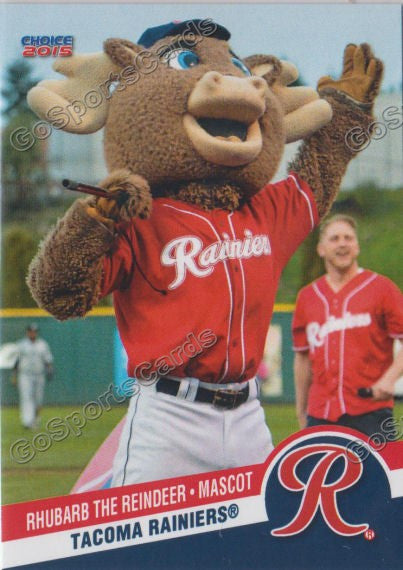 Rhubarb the mascot for the Tacoma Rainiers.