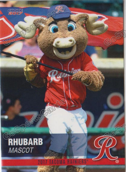 Rhubarb the mascot for the Tacoma Rainiers.