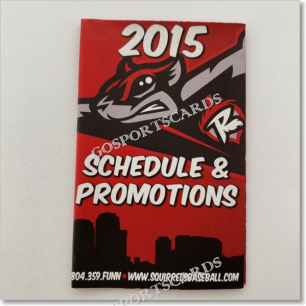 2015 Richmond Flying Squirrels Pocket Schedule