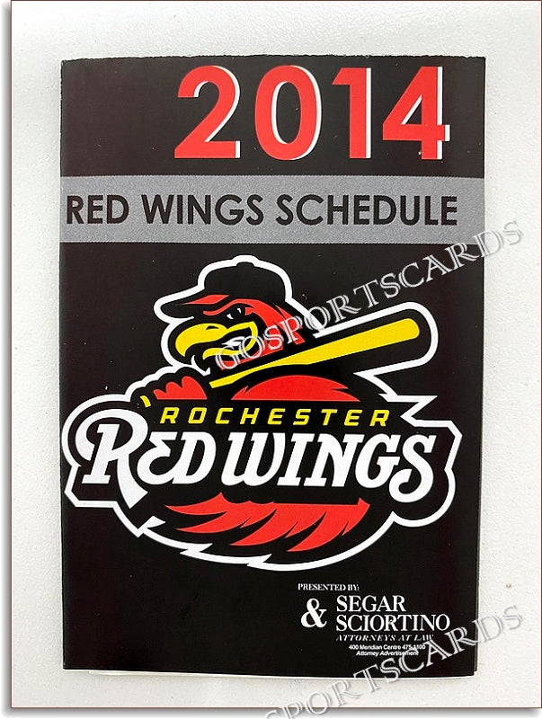 2014 Rochester Red Wings Pocket Schedule Go Sports Cards