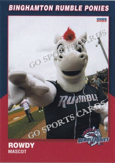 2023 Binghamton Rumble Ponies Rowdy Mascot – Go Sports Cards