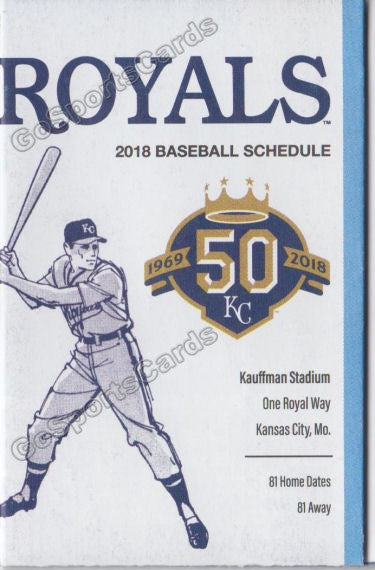 2018 Kansas City Royals Pocket Schedule (50th Anniversary)