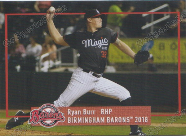 2018 Birmingham Barons Ryan Burr