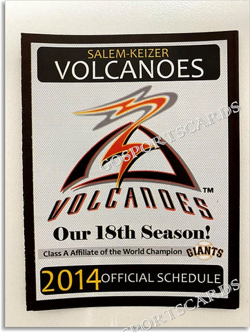 2014 Salem Keizer Volcanoes Pocket Schedule