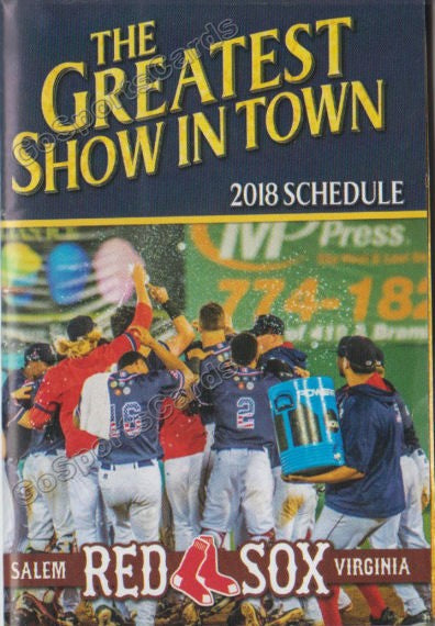 2018 Salem Red Sox Pocket Schedule