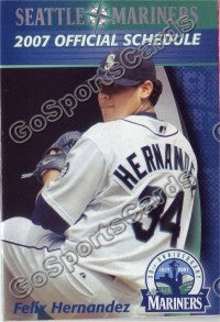 2007 Seattle Mariners Hernandez Pocket Schedule