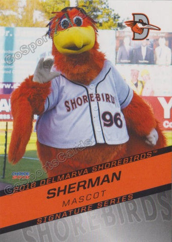 2018 Delmarva Shorebirds Sherman Mascot