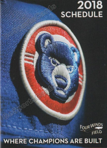 2018 South Bend Cubs Pocket Schedule