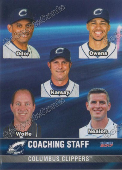 2017 Columbus Clippers Chris Tremie Rouglas Odor Steve Karsay Jerry Owens