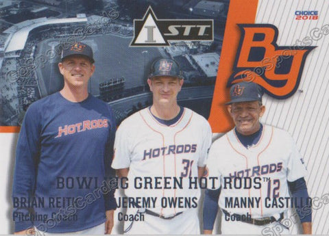 2018 Bowling Green Hot Rods Brian Reith Manny Castillo Jeremy Owens