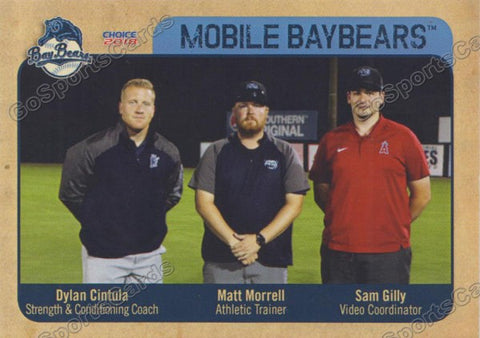 2018 Mobile Baybears Dylan Cintula Matt Morrell Sam Gilly