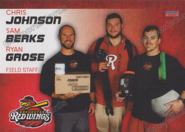 2018 Rochester Red Wings Chris Johnson Sam Berks Ryan Grose