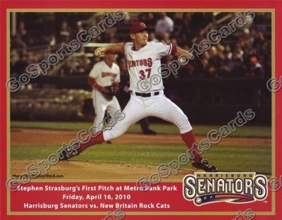 Stephen Strasburg 2010 Harrisburg Senators 1st Pitch 8x10 Photo (SGA) – Go  Sports Cards