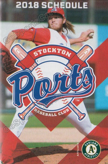 2018 Stockton Ports Pocket Schedule (AJ Puk)