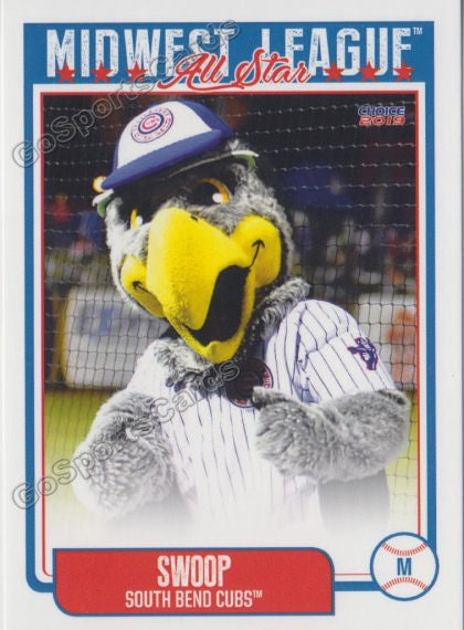 STU South Bend Cubs Mascot 2019 Midwest League All Star Set Card