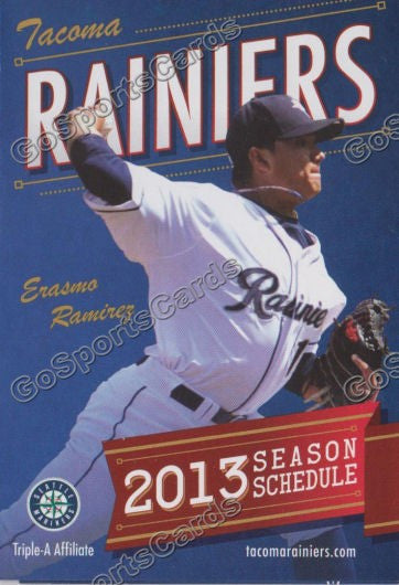 2013 Tacoma Rainiers Pocket Schedule (Erasmo Ramirez)