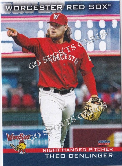 2022 AJ Politi Minor League Rookie Card RC Worcester Woo Sox Red Sox