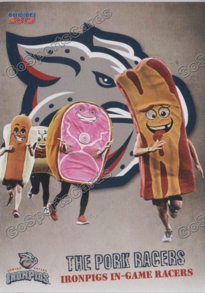 2015 Lehigh Valley IronPigs The Pork Racers Mascot 2nd – Go Sports Cards