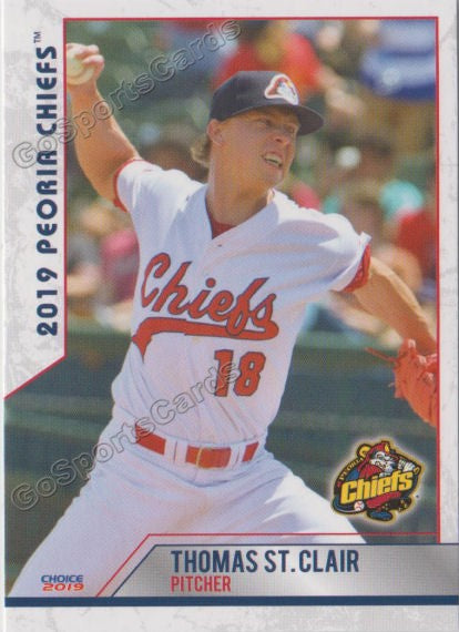 2019 Peoria Chiefs Thomas St Clair