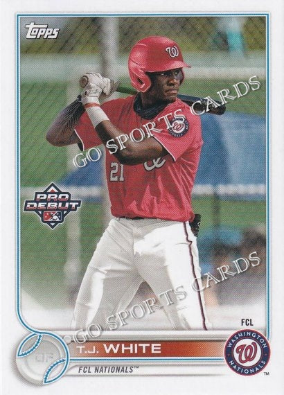 2022 Topps Pro Debut TJ White PD-191