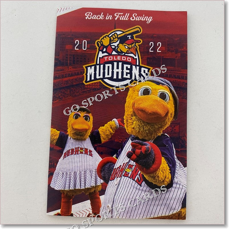 2022 Toledo Mud Hens Pocket Schedule Mascot Go Sports Cards