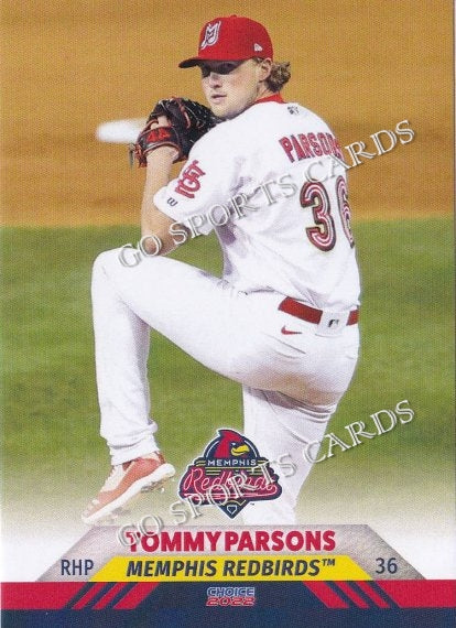 2022 Memphis Redbirds Tommy Parsons – Go Sports Cards