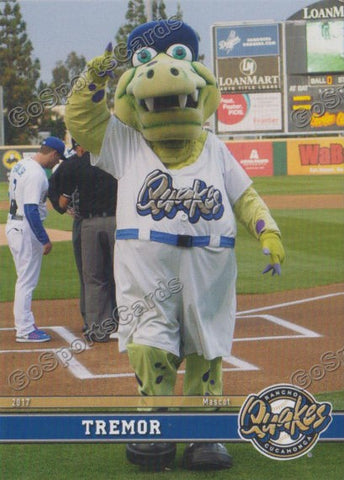 2017 Rancho Cucamonga Quakes Tremor Mascot