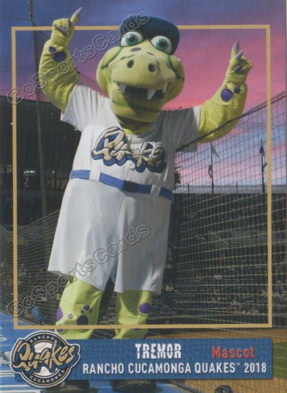 2018 Rancho Cucamonga Quakes Tremor Mascot