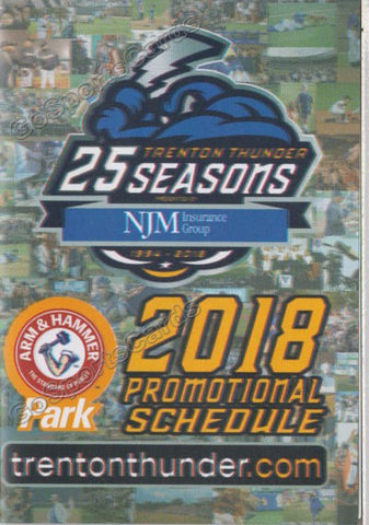 2018 Trenton Thunder Pocket Schedule