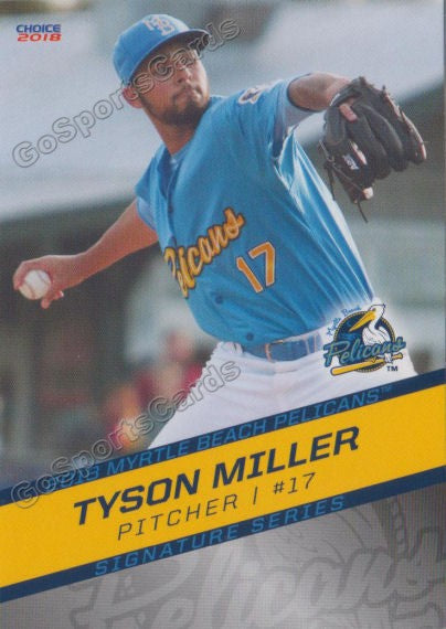 2018 Myrtle Beach Pelicans Tyson Miller