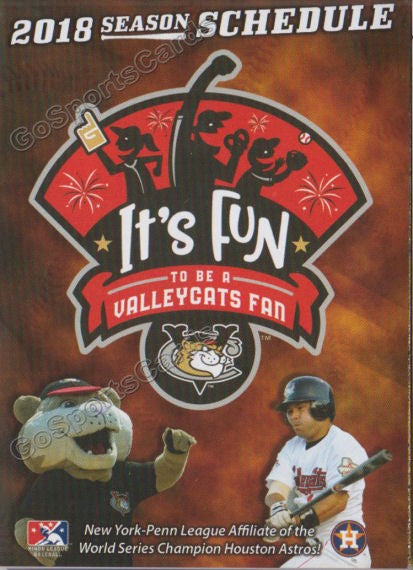 2018 Tri City ValleyCats Pocket Schedule